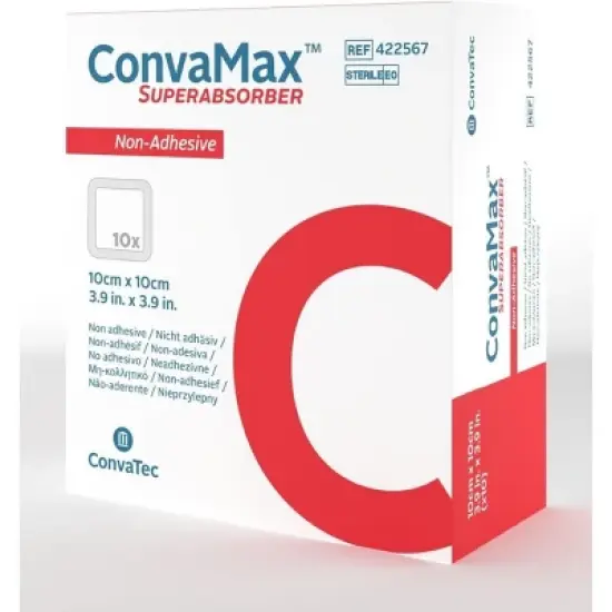 ConvaTec ConvaMax Superabsorber Wound Dressing with High Fluid Retention, Non-Adhesive & Adhesive Options, Multiple Sizes image {7}