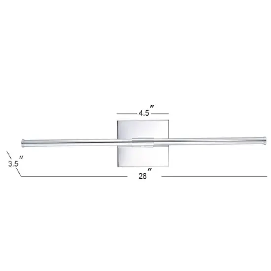 28" Metal Makena Dimmable Wall Sconce (Includes Energy Efficient Light Bulb) - JONATHAN Y image {3}