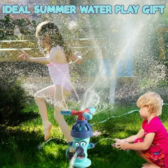 TITQWOP 4-in-1 Water Sprinkler Baseball Hydrant Toy for Kids, 360&deg; Rotating Hydrant Design with 4 Baseballs, Fun Tee Ball Game Set for Boys & Girls image {5}