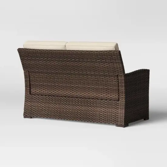 Halsted Wicker Patio Loveseat - Threshold image {2}