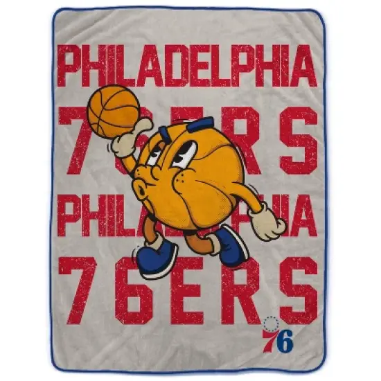 NBA Philadelphia 76ers 60"x80" Cartoon Basketball Ultra Cozy Blanket image {3}