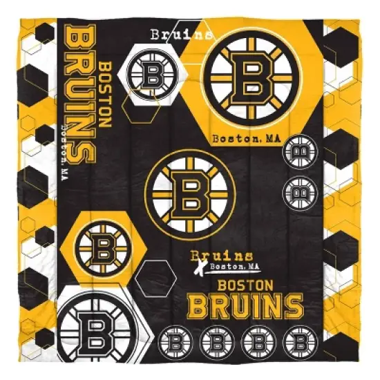 NHL Boston Bruins Hexagon Comforter Set image {1}