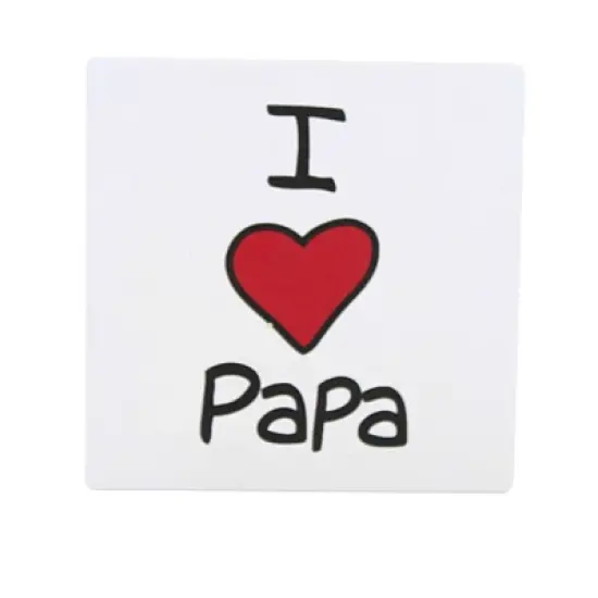 Tabletop 4.0 Inch I Heart Papa , Coaster Our Name Is Mud (1PC) image {3}