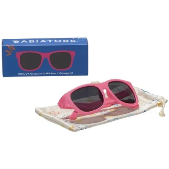 Babiators Original Navigator Think Pink! Smoke Lens Ages 3-5 image {1}