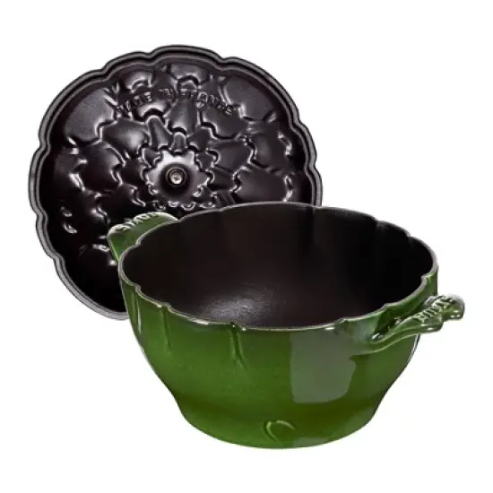 Staub Cast Iron 3-qt Artichoke Cocotte - Basil image {1}