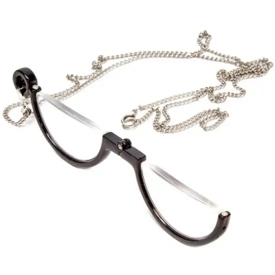 Calabria 2945R Monocle Fold Reading Glasses&Silver Chain Necklace image {1}