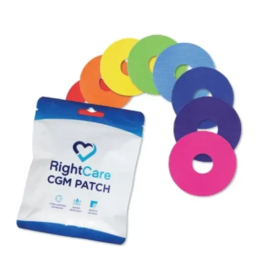 RightCare CGM Adhesive Synthetic Patch for Freestyle Libre, Uncovered Circle, Multiple Colors, Bag of 25 image {12}