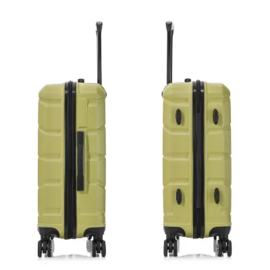 DUKAP Sense Lightweight Hardside Medium Checked Spinner Suitcase - Green image {7}