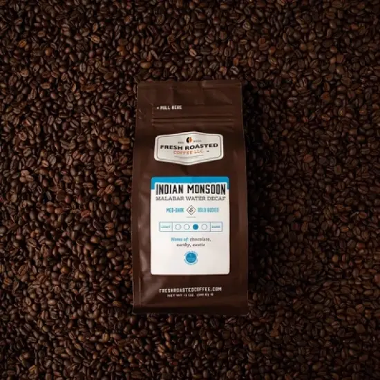 Fresh Roasted Coffee, Indian "Monsoon" Malabar Decaf, Ground Coffee image {3}