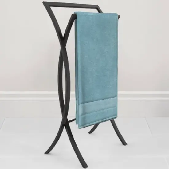 Onda Double Towel Stand Matte Black - Better Living Products image {2}