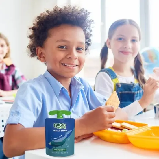 GoGo SqueeZ Applesauce and Fruit Puree Discovery Variety Pack Arctic Apple and Glacier Grape Orange Pouches - 64oz/20ct image {9}