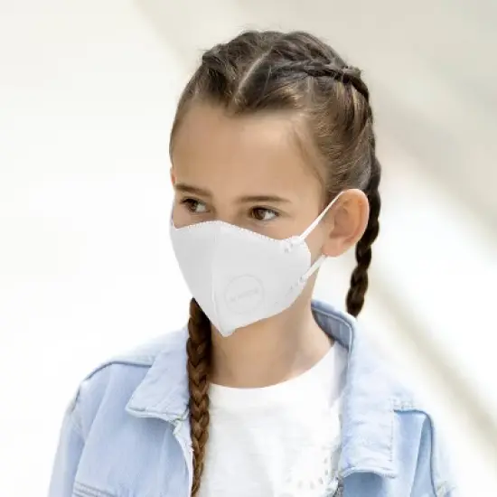 AirPop Kids KN95 Facemask - White image {9}