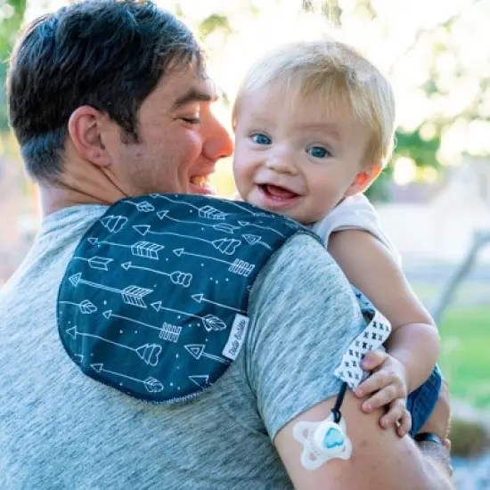 Dodo Babies 5-Pack Baby Burp Cloths - Soft, Absorbent Cotton Burp Cloths - Includes Pacifier Case and 2 Pacifier Clips image {3}