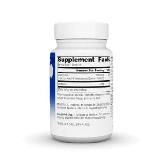 Melatonin 5mg Sublingual-Peppermint by Source Naturals, Inc.  -  200 Lozenge image {1}