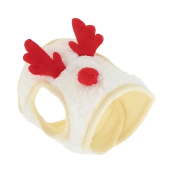 Unique Bargains Holiday Christmas Dog Hat Pompoms Headwear Costume Red image {5}