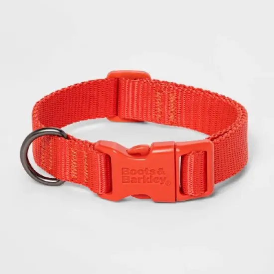 Basic DTM Dog Adjustable Collar - Tomato Red - Boots & Barkley&trade; image {2}