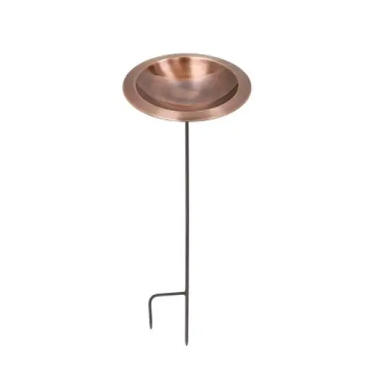 3" Classic II Birdbath with Stake Antique Copper - Achla Designs: Weather-Resistant, No Assembly, Outdoor Garden Decor image {4}
