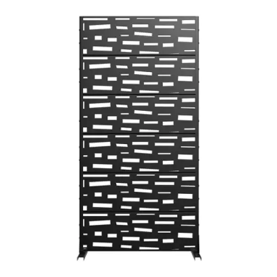 72" H&times;47"W Dovelina Brown Metal Planter Box with Trellis Privacy Screen for Patio image {6}