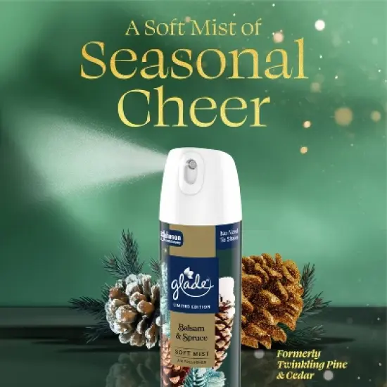 Glade Compressed Gas Air Freshener Aerosol - Balsam & Spruce - 8oz image {4}