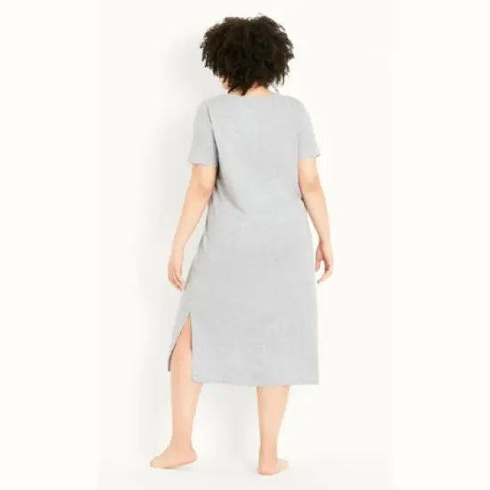Women's Plus Size Always Sleep Dress - gray | EVANS image {1}