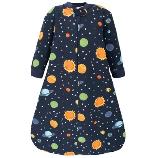 Hudson Baby Infant Boy Premium Quilted Long Sleeve Sleeping Bag and Wearable Blanket, Solar System image {3}