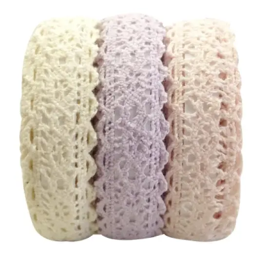 Wrapables Decorative Lace Tape (Set of 3) image {15}