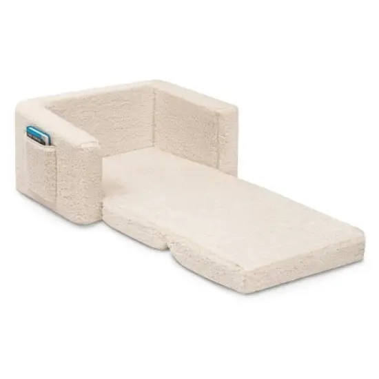 Delta Children Kids' Cozee Flip-Out Sherpa 2-in-1 Convertible Chair image {4}