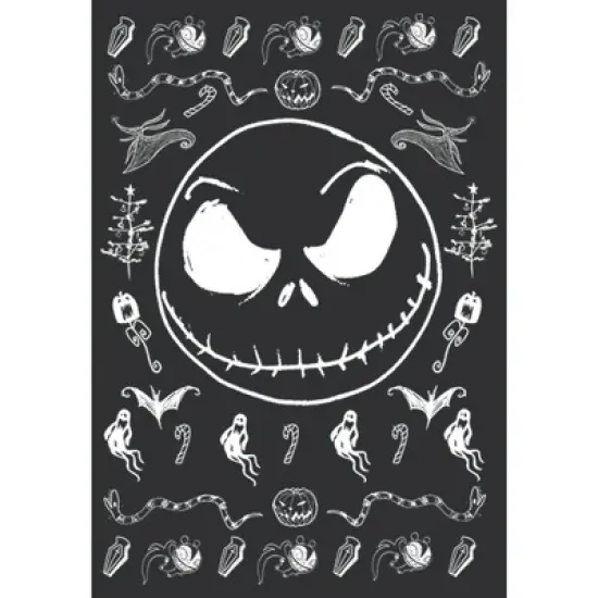 Women's The Nightmare Before Christmas Halloween Jack Skellington Sweater Print Racerback Tank Top image {1}
