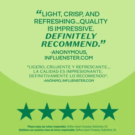 Ruffino Lumina DOC Pinot Grigio Italian White Wine - 750ml Bottle image {11}