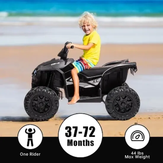 Acekool 12V Electric Four-Wheeler for Kids, Adjustable Speed, Parental Remote, Music Player image {3}