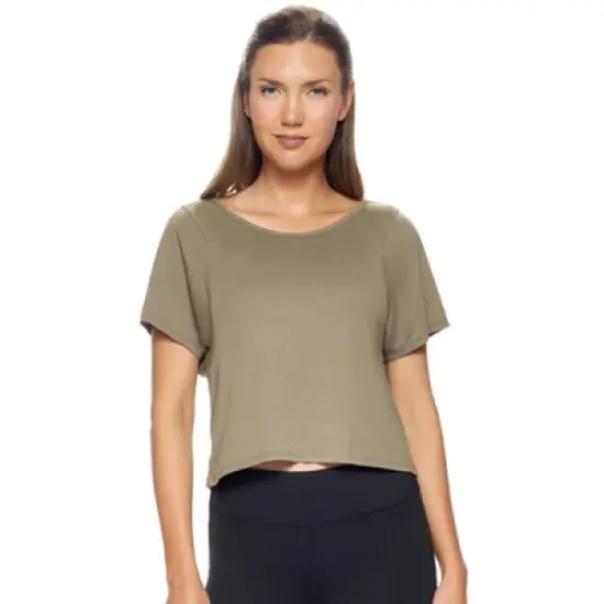 Expert Brand USA-Made Women's MoCA&trade; Cotton Blend Cropped Tee image {6}