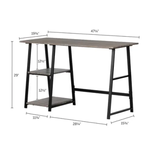 Evane Industrial Desk with Storage - South Shore image {5}