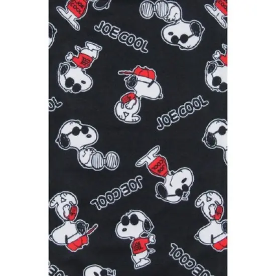 Peanuts Boys' Joe Cool Snoopy Character Tossed Print Sleep Pajama Pants Black image {2}