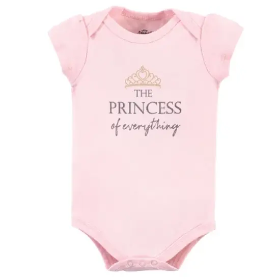 Little Treasure Baby Girl Cotton Bodysuit, Pant and Shoe 3pc Set, Princess Of Everything image {3}