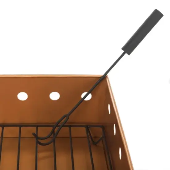 Wyatt Square Outdoor Fire Pit - PIT2004 - Copper/Black - Safavieh image {5}