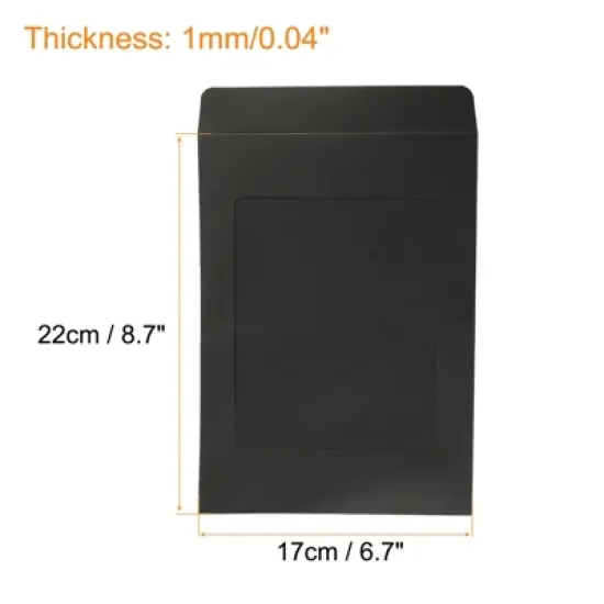 Unique Bargains Mailing Statement Photos Catalogs Full Face Window Clear Single Sided Envelopes image {1}