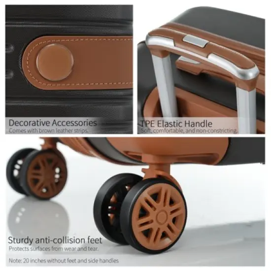 4 PCS Expandable ABS Hard Shell Lightweight Luggage Set with 4 Packing Cubes, Spinner Wheels and TSA Lock 16"20''24''28'' 4M - ModernLuxe image {7}