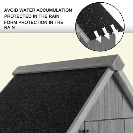 30.3"L X 21.3"W X 70.5"H Outdoor Storage Cabinet Tool Shed Wooden Garden Shed Natural image {1}