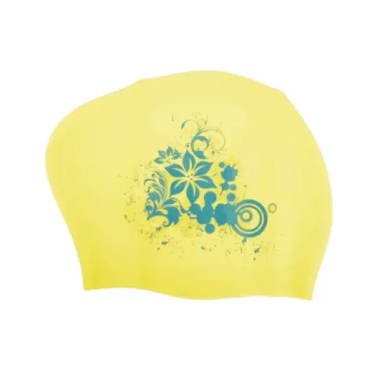 Unique Bargains Women's Silicone Floral Pattern Swim Cap 1 Pc image {14}