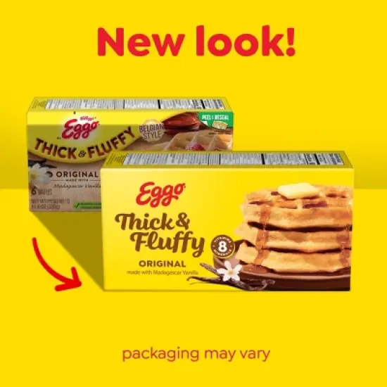 Eggo Thick and Fluffy Frozen Waffles Original - 11.6oz/6ct image {1}
