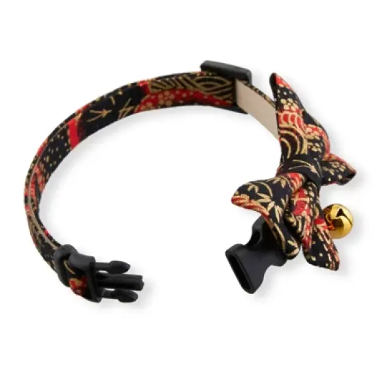 Necoichi Gilded Gold Bow Tie Cat Collar image {3}