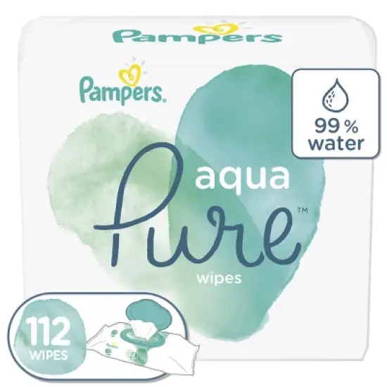 Pampers Aqua Pure Sensitive Baby Wipes (Select Count) image {12}