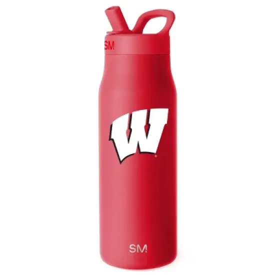 NCAA Wisconsin Badgers Simple Modern Mesa Stainless Water Bottle - 34oz image {3}