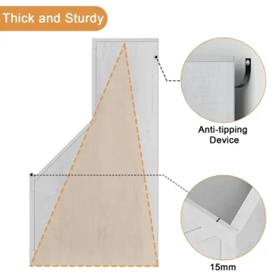 Kids Bookshelf & Toy Storage Organizer, Wooden Toddler Bookcase with Large Toy Storage Cabinet for Playroom, Bedroom, Nursery, Classroom, Daycare image {2}