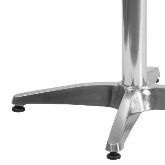 Flash Furniture Mellie 31.5'' Round Aluminum Indoor-Outdoor Table with Base image {4}