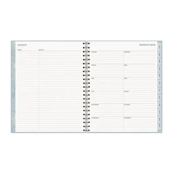 Morris & Co. by Blue Sky 8.5"x11" 2026&nbsp;Weekly/Monthly Wirebound Planner Hardcover Solid Dearle Blue image {8}