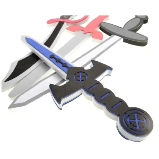 Insten 8 Pack Foam Swords Playset, Pretend Toy Weapons for Kids image {5}
