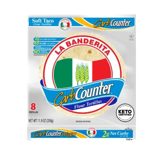 La Banderita Carb Counter Keto Friendly White Tortilla Wraps - 11.9oz/8ct image {5}