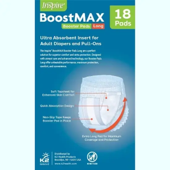 Inspire Extra Long Incontinence Booster Pads Super Absorbent | Incontinence Pad Insert Liner Women and Men image {5}