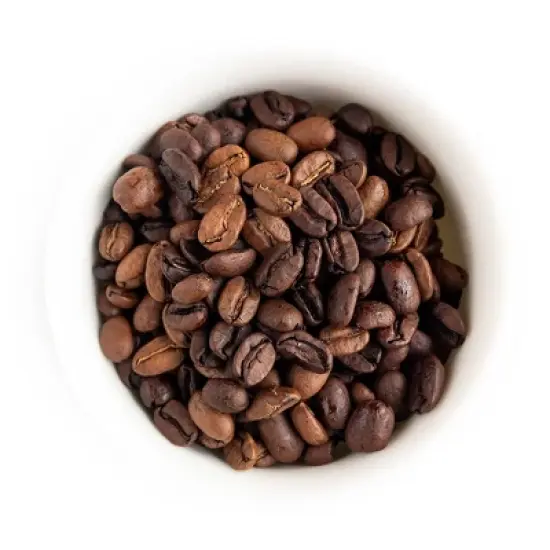 Fresh Roasted Coffee, Organic Peruvian Half Caf, Ground Coffee image {1}